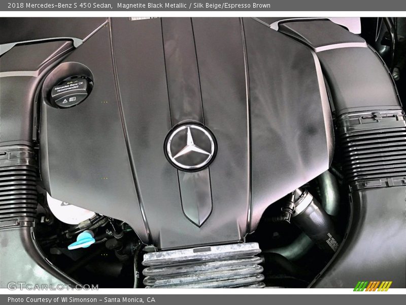 Magnetite Black Metallic / Silk Beige/Espresso Brown 2018 Mercedes-Benz S 450 Sedan
