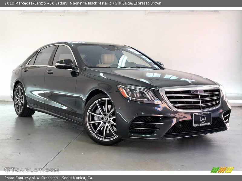 Magnetite Black Metallic / Silk Beige/Espresso Brown 2018 Mercedes-Benz S 450 Sedan