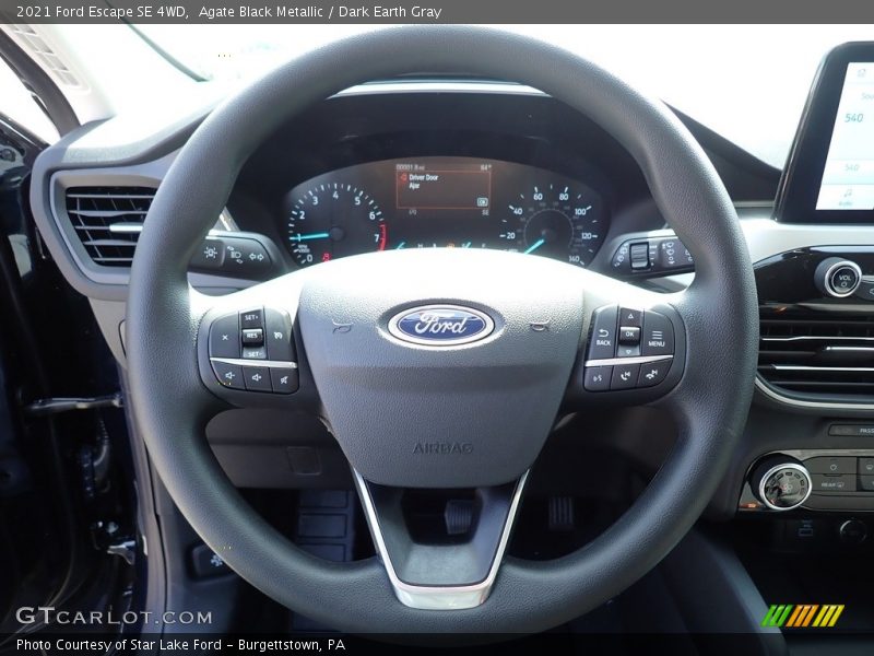 Agate Black Metallic / Dark Earth Gray 2021 Ford Escape SE 4WD