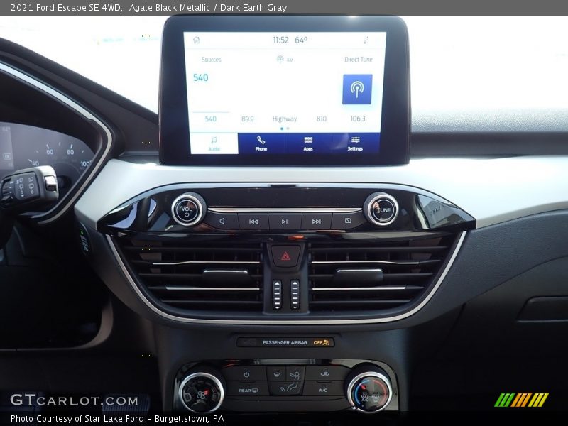 Agate Black Metallic / Dark Earth Gray 2021 Ford Escape SE 4WD