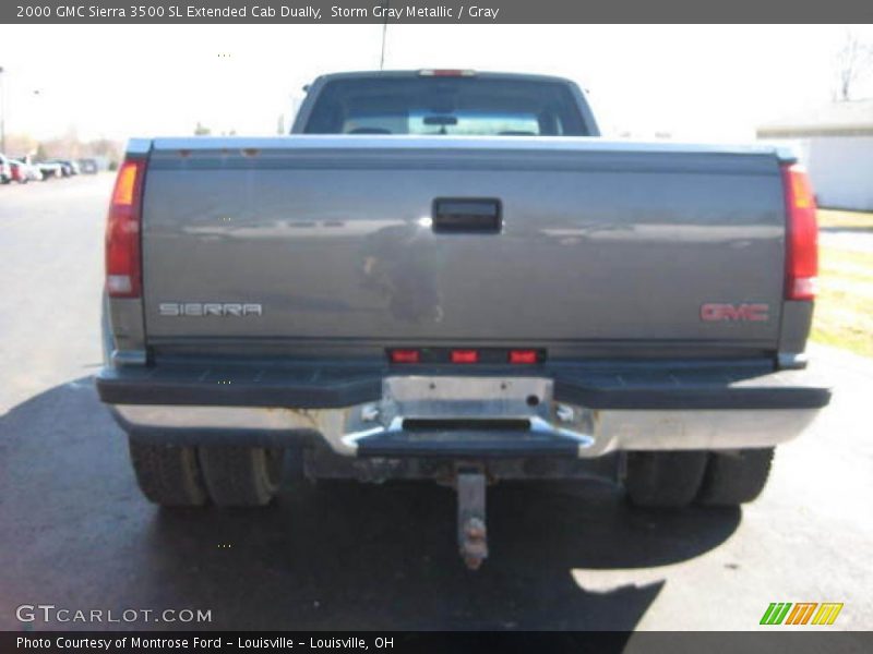 Storm Gray Metallic / Gray 2000 GMC Sierra 3500 SL Extended Cab Dually