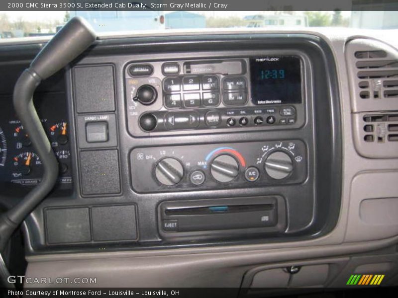 Storm Gray Metallic / Gray 2000 GMC Sierra 3500 SL Extended Cab Dually