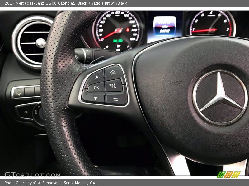 Black / Saddle Brown/Black 2017 Mercedes-Benz C 300 Cabriolet