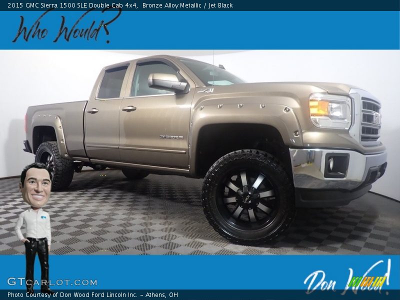 Bronze Alloy Metallic / Jet Black 2015 GMC Sierra 1500 SLE Double Cab 4x4