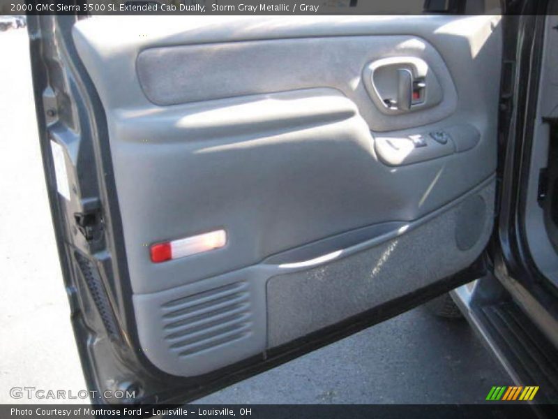 Storm Gray Metallic / Gray 2000 GMC Sierra 3500 SL Extended Cab Dually