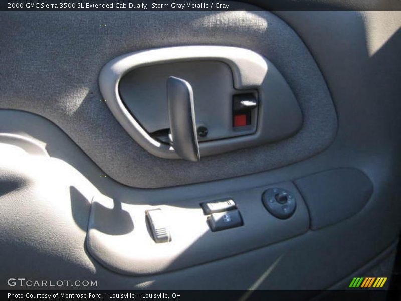 Storm Gray Metallic / Gray 2000 GMC Sierra 3500 SL Extended Cab Dually