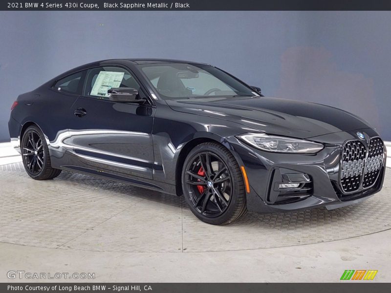 Black Sapphire Metallic / Black 2021 BMW 4 Series 430i Coupe