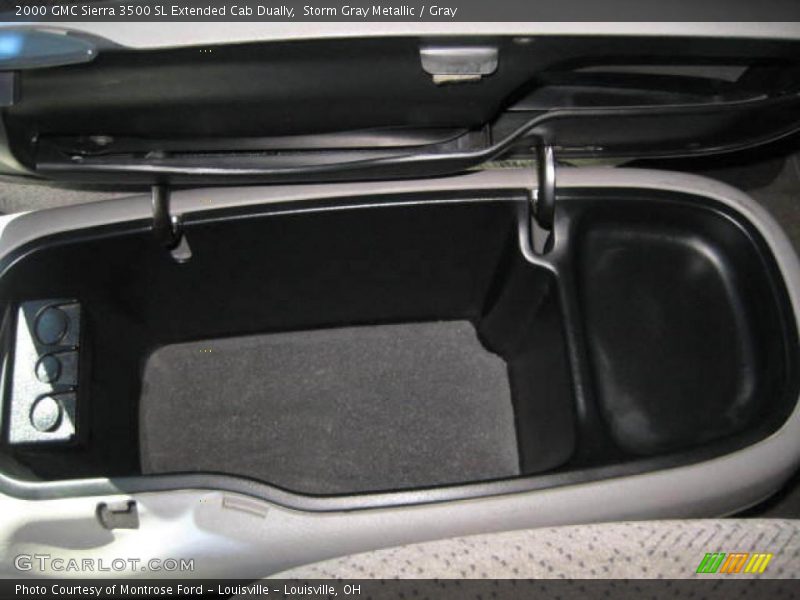 Storm Gray Metallic / Gray 2000 GMC Sierra 3500 SL Extended Cab Dually