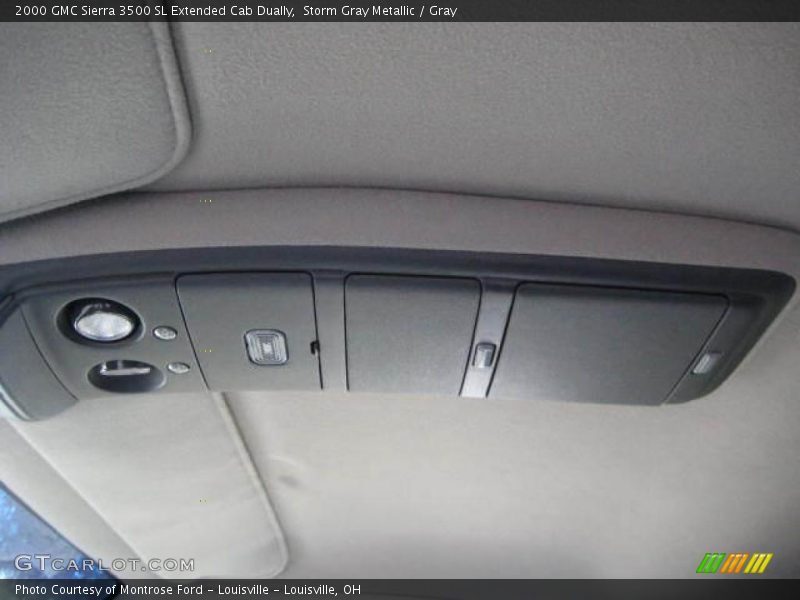 Storm Gray Metallic / Gray 2000 GMC Sierra 3500 SL Extended Cab Dually