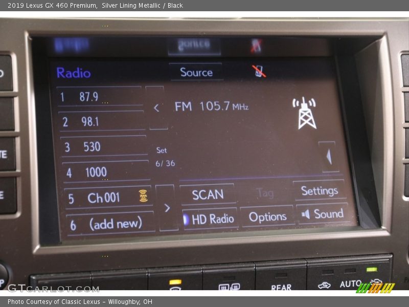 Silver Lining Metallic / Black 2019 Lexus GX 460 Premium