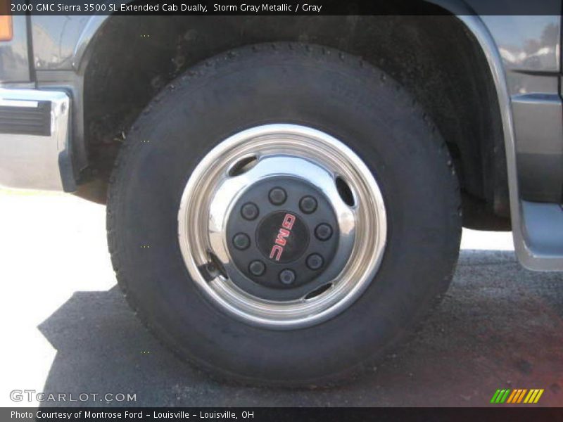 Storm Gray Metallic / Gray 2000 GMC Sierra 3500 SL Extended Cab Dually