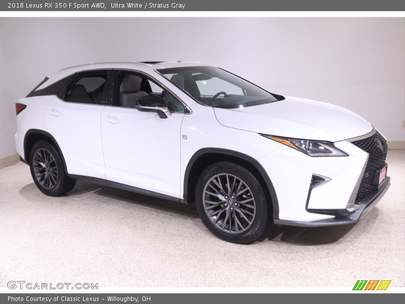 Ultra White / Stratus Gray 2018 Lexus RX 350 F Sport AWD