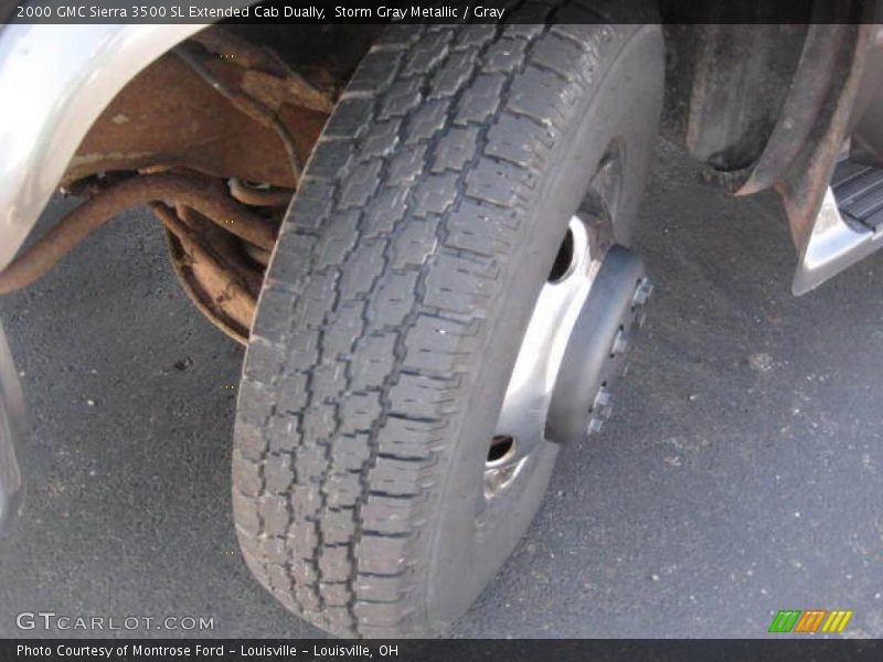 Storm Gray Metallic / Gray 2000 GMC Sierra 3500 SL Extended Cab Dually