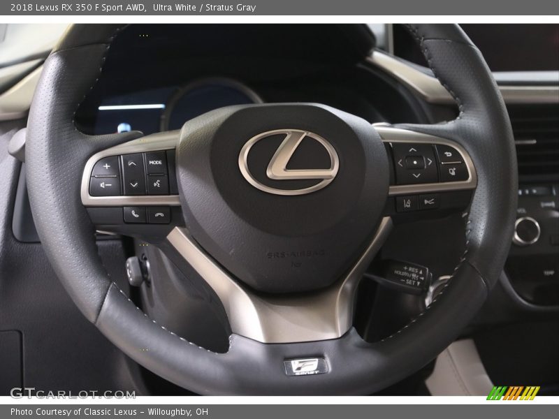 Ultra White / Stratus Gray 2018 Lexus RX 350 F Sport AWD