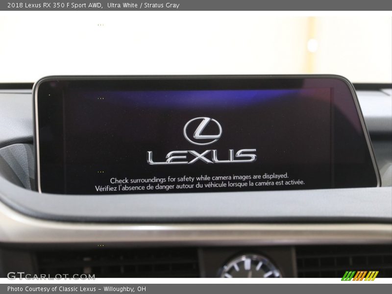 Ultra White / Stratus Gray 2018 Lexus RX 350 F Sport AWD