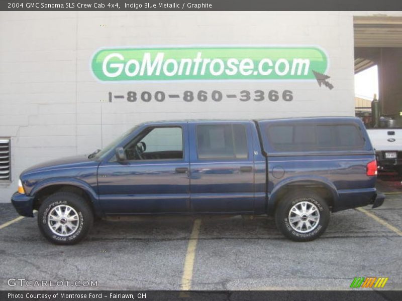 Indigo Blue Metallic / Graphite 2004 GMC Sonoma SLS Crew Cab 4x4
