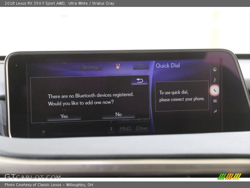 Ultra White / Stratus Gray 2018 Lexus RX 350 F Sport AWD