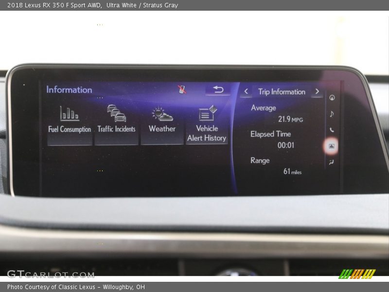Ultra White / Stratus Gray 2018 Lexus RX 350 F Sport AWD