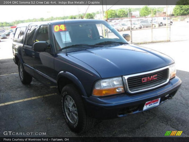 Indigo Blue Metallic / Graphite 2004 GMC Sonoma SLS Crew Cab 4x4