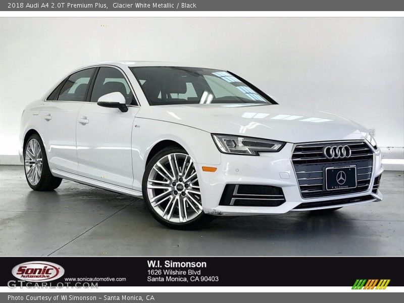 Glacier White Metallic / Black 2018 Audi A4 2.0T Premium Plus