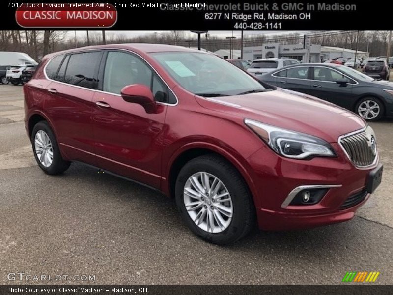 Chili Red Metallic / Light Neutral 2017 Buick Envision Preferred AWD