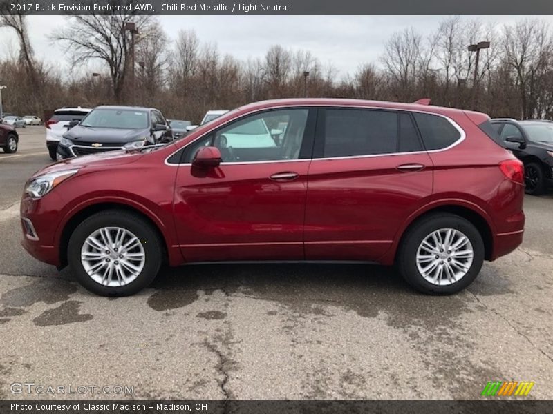 Chili Red Metallic / Light Neutral 2017 Buick Envision Preferred AWD