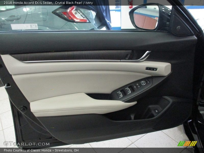 Crystal Black Pearl / Ivory 2018 Honda Accord EX-L Sedan
