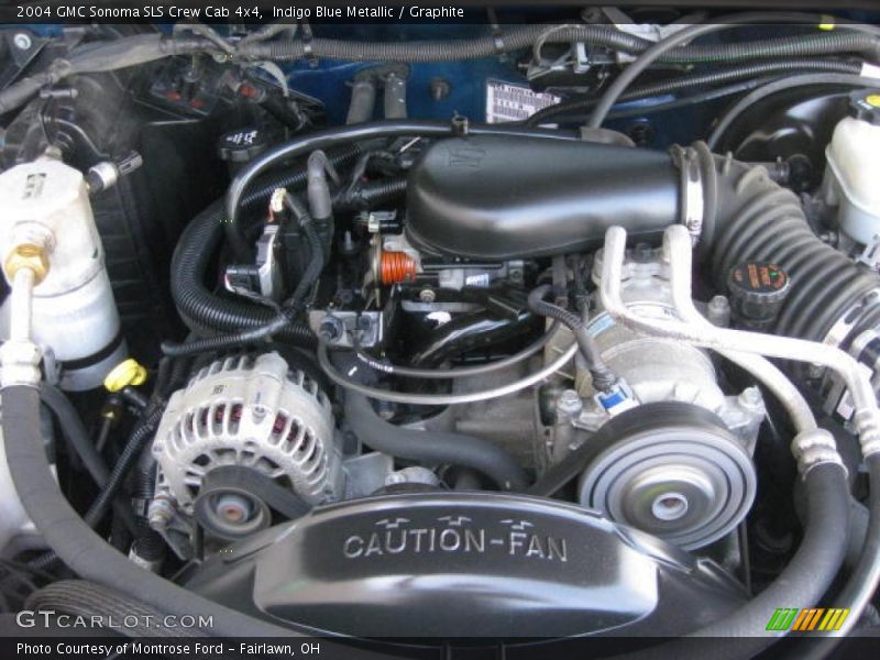 Indigo Blue Metallic / Graphite 2004 GMC Sonoma SLS Crew Cab 4x4