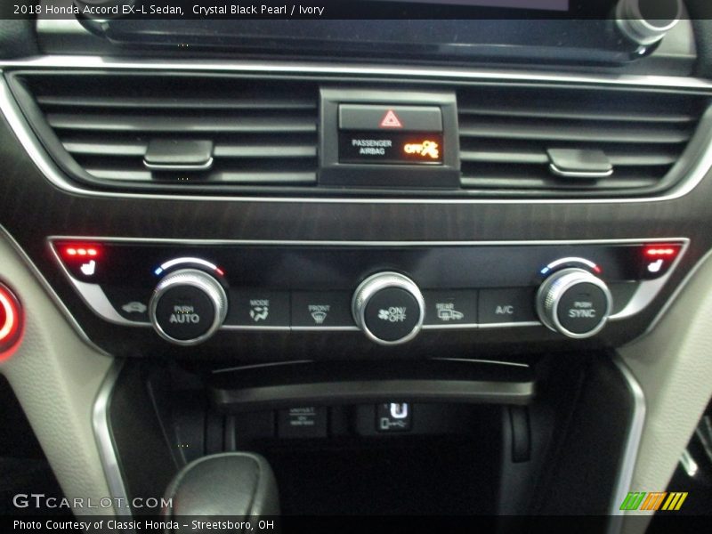 Crystal Black Pearl / Ivory 2018 Honda Accord EX-L Sedan