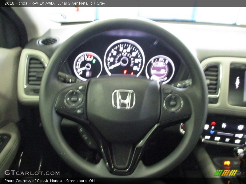 Lunar Silver Metallic / Gray 2018 Honda HR-V EX AWD