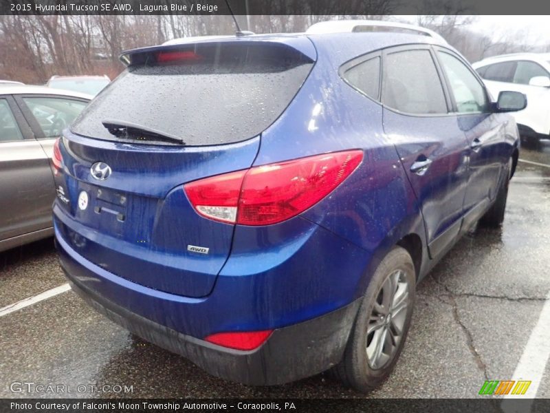 Laguna Blue / Beige 2015 Hyundai Tucson SE AWD