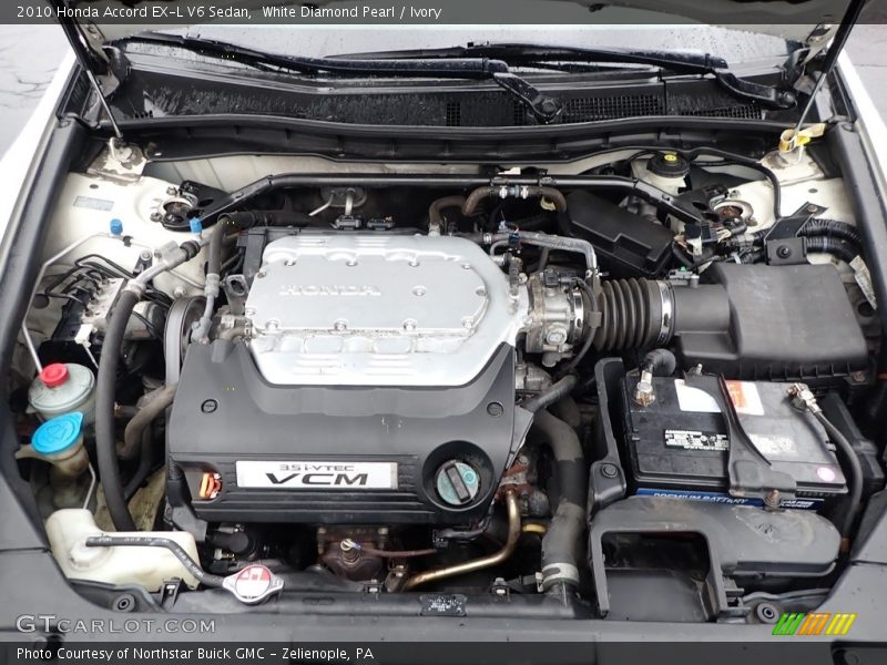 White Diamond Pearl / Ivory 2010 Honda Accord EX-L V6 Sedan