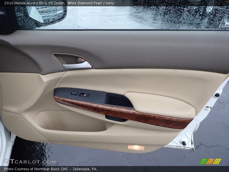 White Diamond Pearl / Ivory 2010 Honda Accord EX-L V6 Sedan
