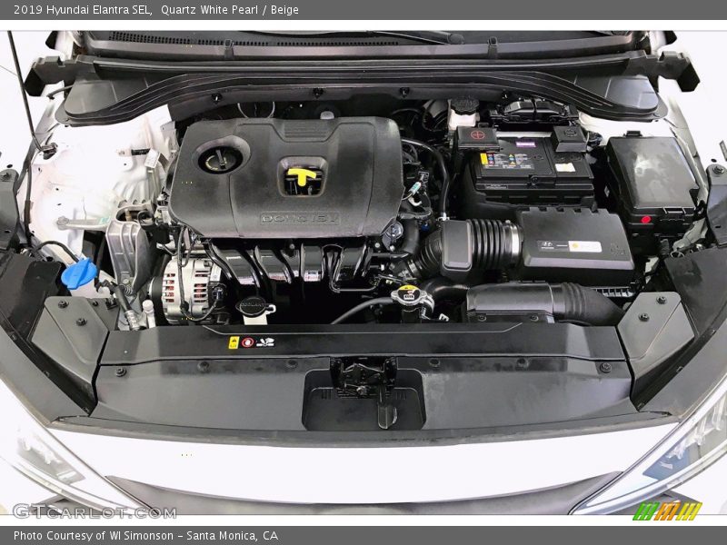 Quartz White Pearl / Beige 2019 Hyundai Elantra SEL