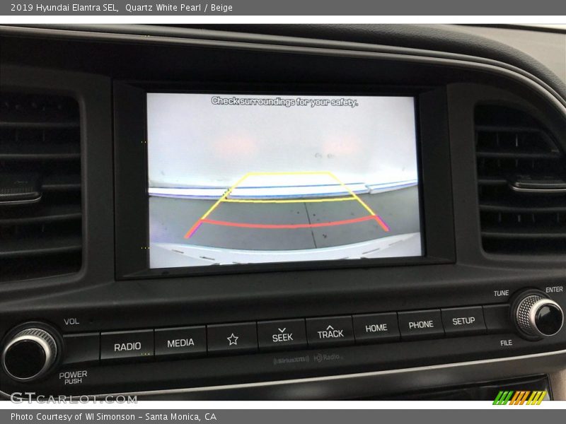 Quartz White Pearl / Beige 2019 Hyundai Elantra SEL