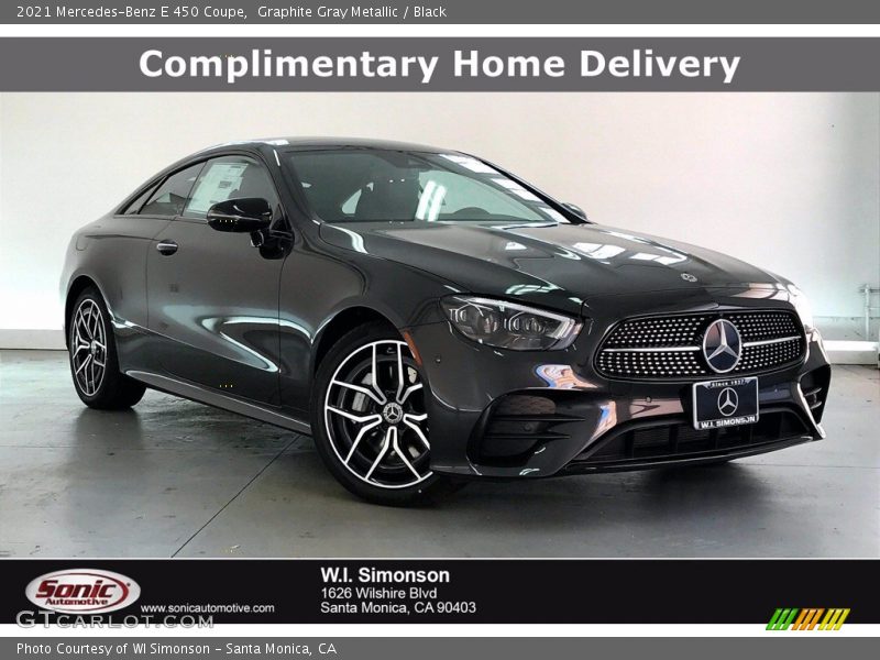 Graphite Gray Metallic / Black 2021 Mercedes-Benz E 450 Coupe