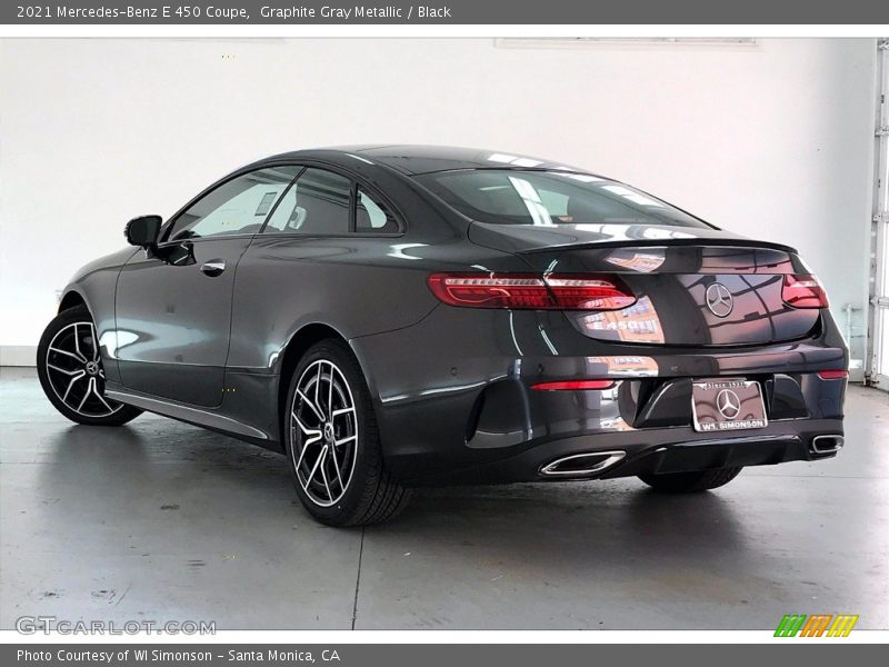 Graphite Gray Metallic / Black 2021 Mercedes-Benz E 450 Coupe