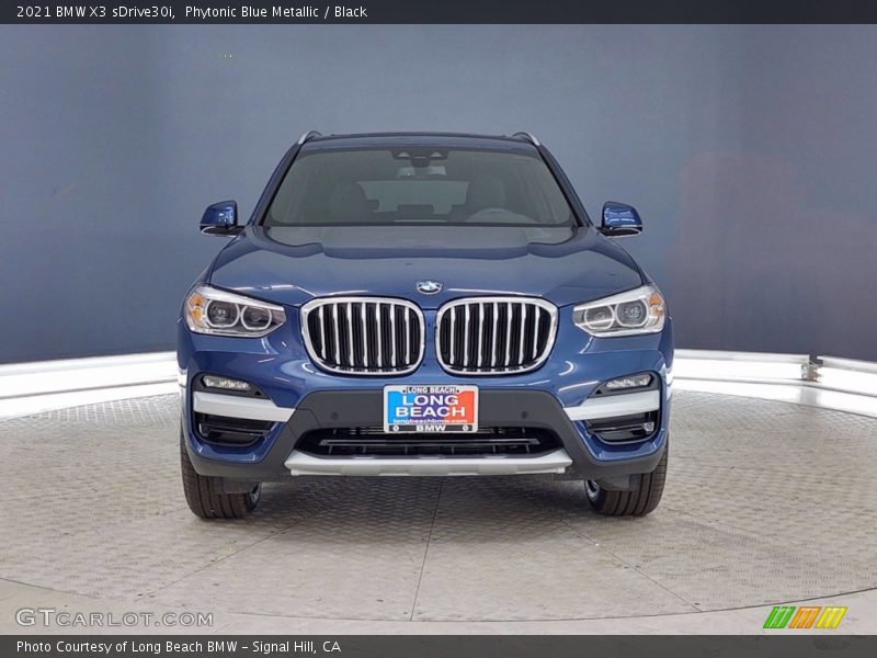 Phytonic Blue Metallic / Black 2021 BMW X3 sDrive30i