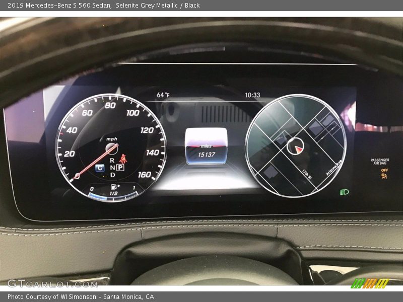 Selenite Grey Metallic / Black 2019 Mercedes-Benz S 560 Sedan