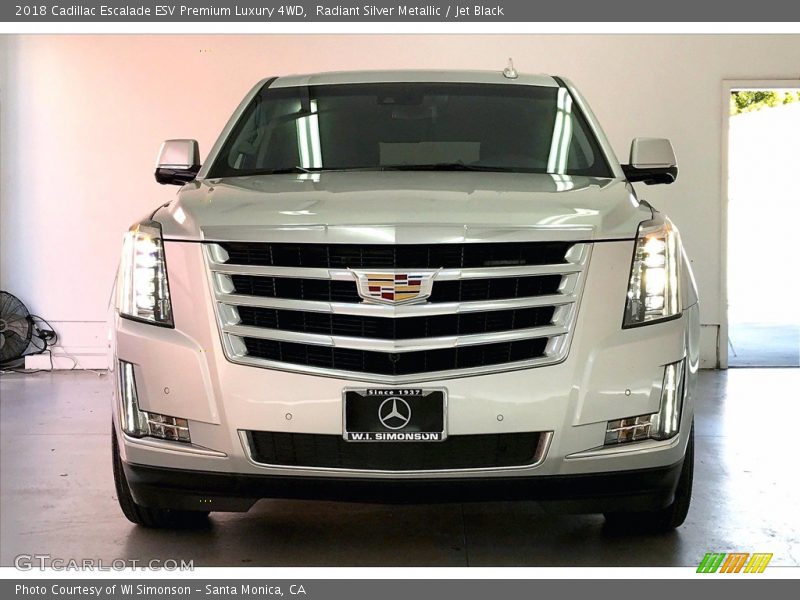 Radiant Silver Metallic / Jet Black 2018 Cadillac Escalade ESV Premium Luxury 4WD