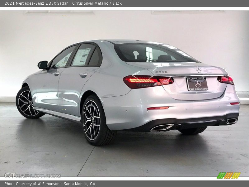 Cirrus Silver Metallic / Black 2021 Mercedes-Benz E 350 Sedan