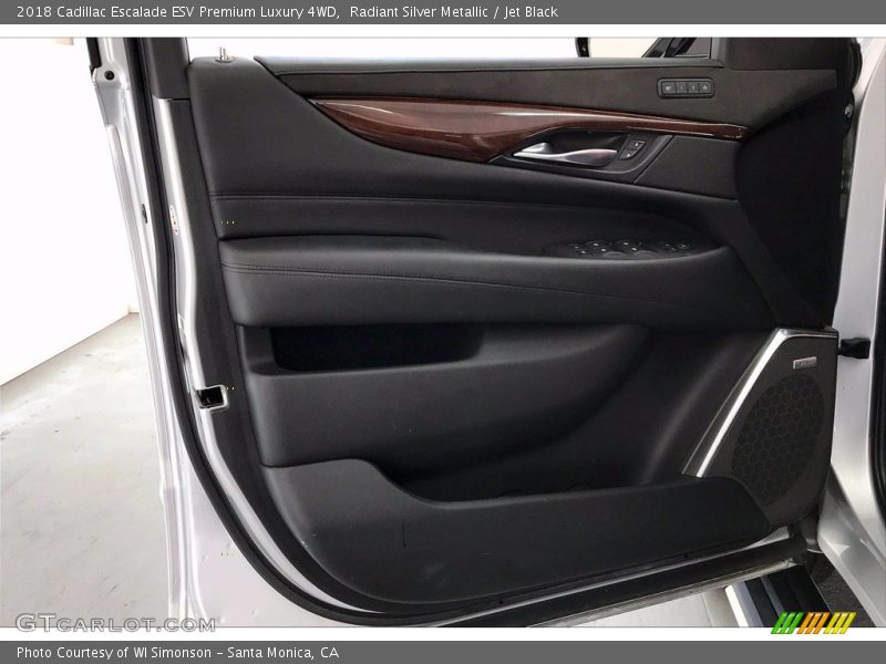 Radiant Silver Metallic / Jet Black 2018 Cadillac Escalade ESV Premium Luxury 4WD