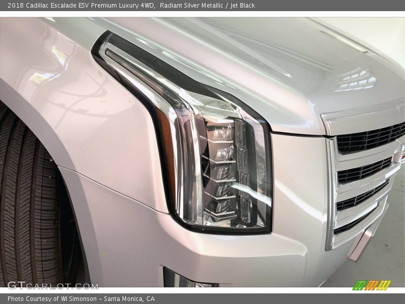Radiant Silver Metallic / Jet Black 2018 Cadillac Escalade ESV Premium Luxury 4WD