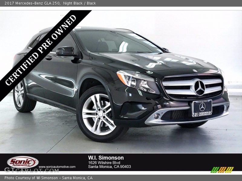 Night Black / Black 2017 Mercedes-Benz GLA 250