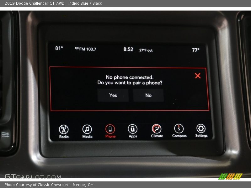 Indigo Blue / Black 2019 Dodge Challenger GT AWD