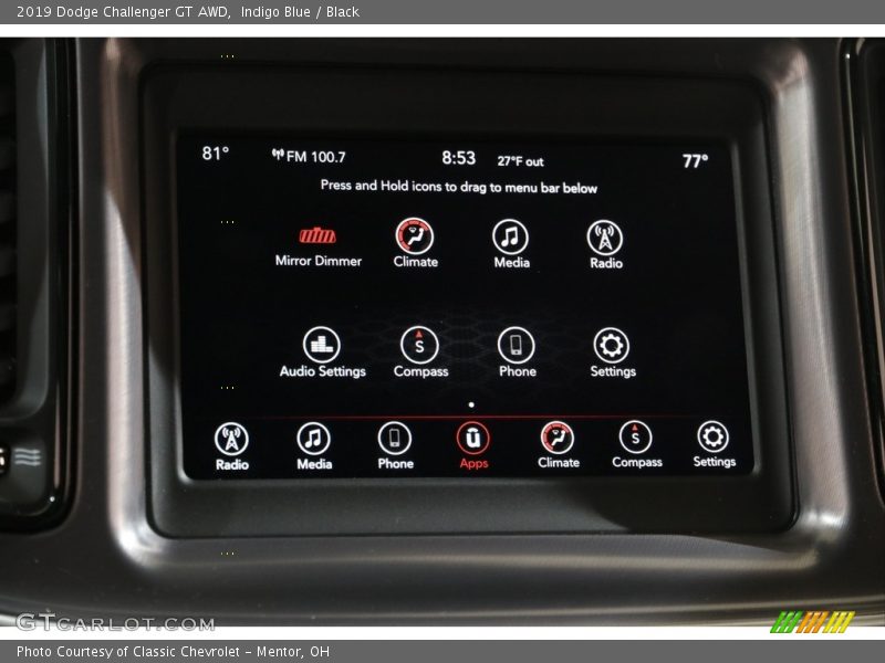 Indigo Blue / Black 2019 Dodge Challenger GT AWD