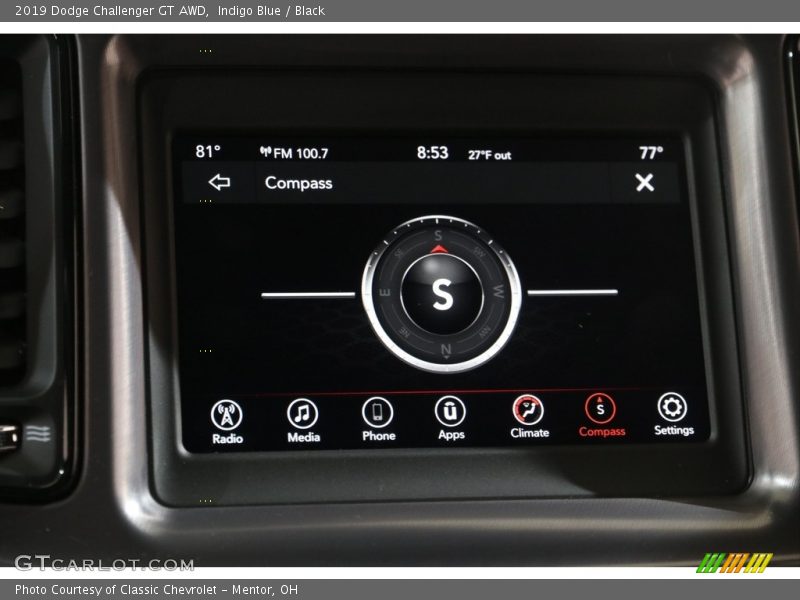 Indigo Blue / Black 2019 Dodge Challenger GT AWD