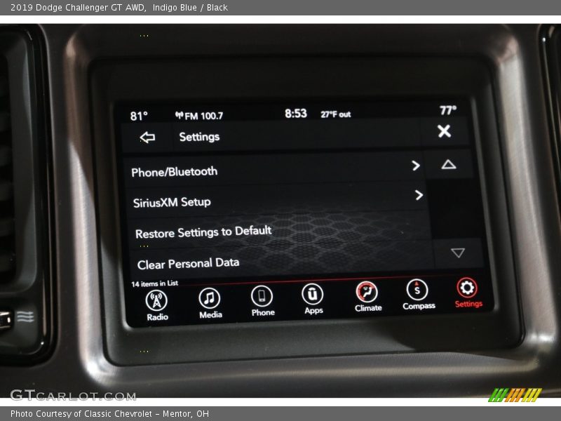 Indigo Blue / Black 2019 Dodge Challenger GT AWD