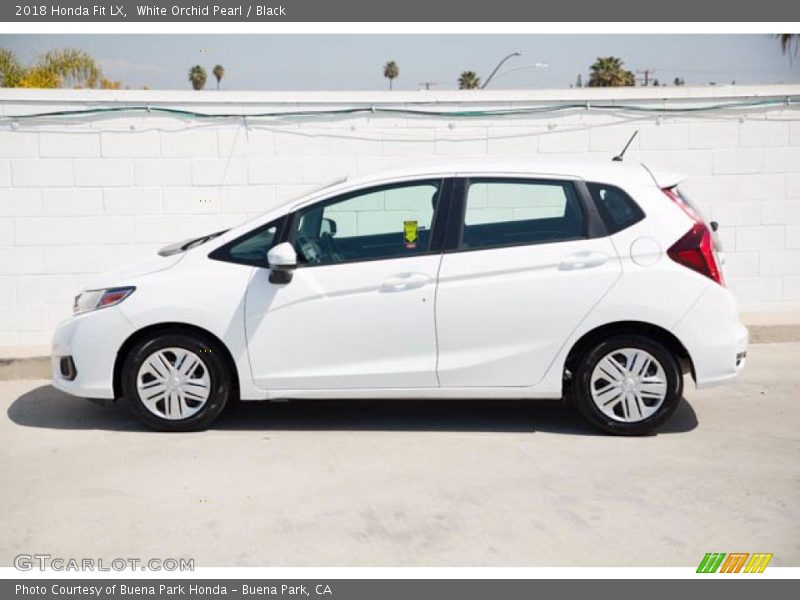 White Orchid Pearl / Black 2018 Honda Fit LX