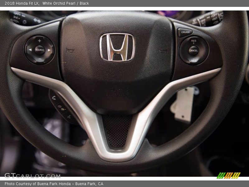 White Orchid Pearl / Black 2018 Honda Fit LX